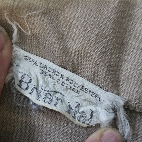 Vintage Beige Midi Dress with Button Detail - Picture 3 of 4